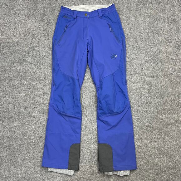 Mammut Pants - Mammut Ski Snow Pants Women's Size US 4 Blue Hiking Nylon Softech Insulated